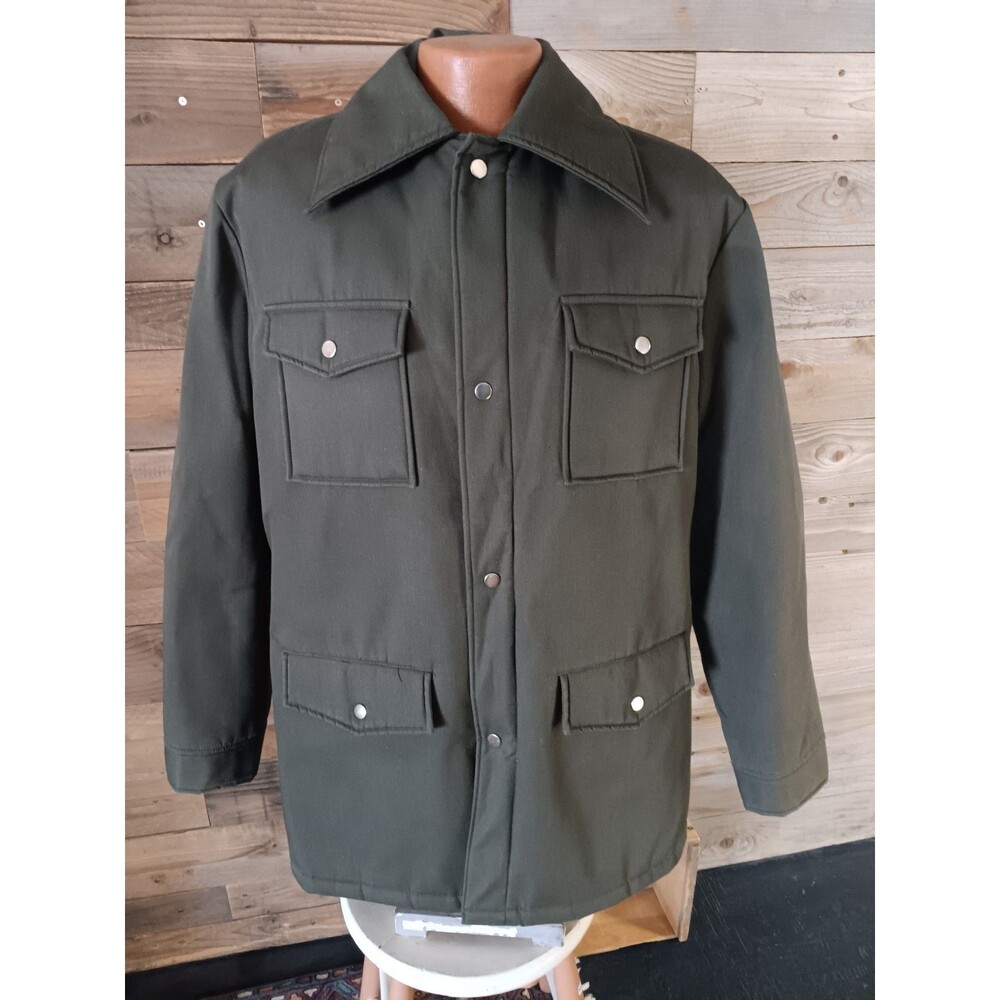 Vintage Sears Work'n Leisure Mens Coat Lined Sz. Tall 42 EUC Outdoor Military